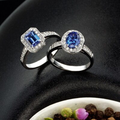 Tanzanite and Diamond rings