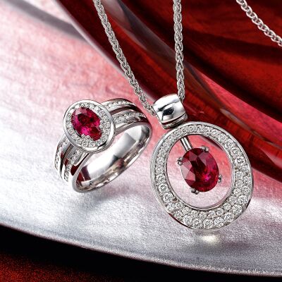 Ruby and Diamond ring and pendant