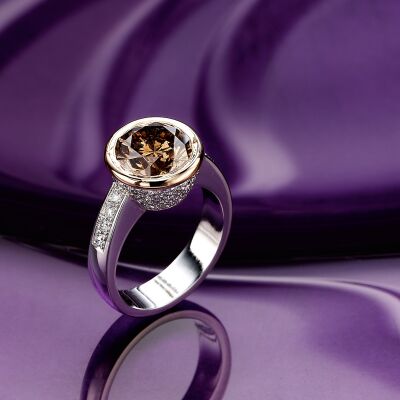 Cognac Diamond ring