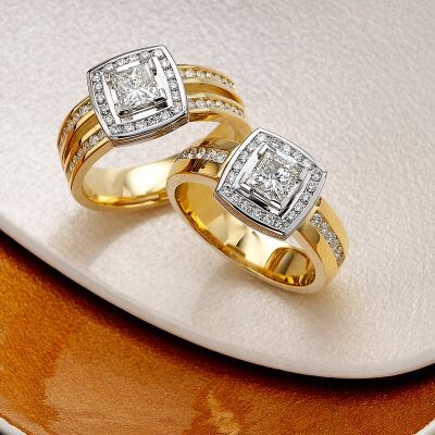 Princess cut Diamond rings