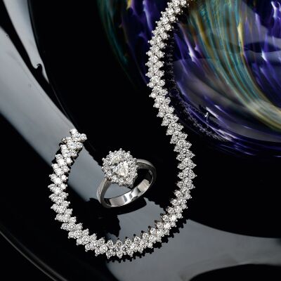 Diamond bracelet and ring