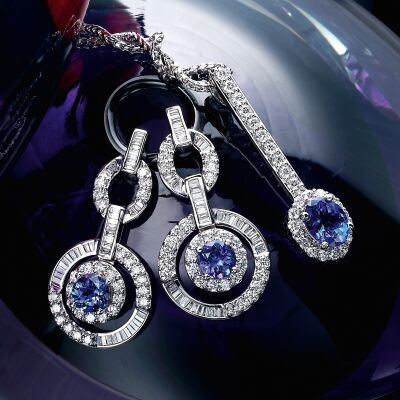 Tanzanite and Diamond jewellery