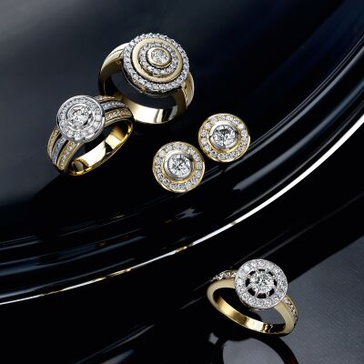 Yellow and white gold Diamond jewellery