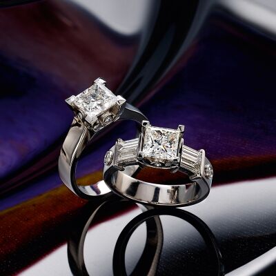 Princess cut Diamond engagement rings