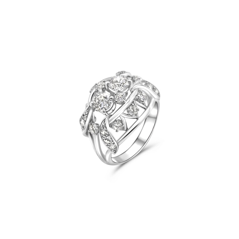 Bague d'occasion en platine et diamants