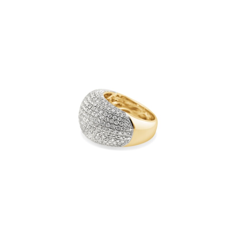 Bague d'occasion en or jaune et diamants