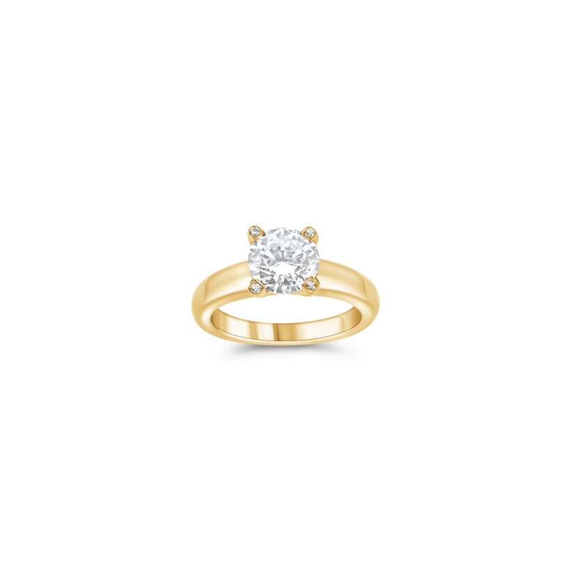 Bague d'occasion en or jaune et diamants