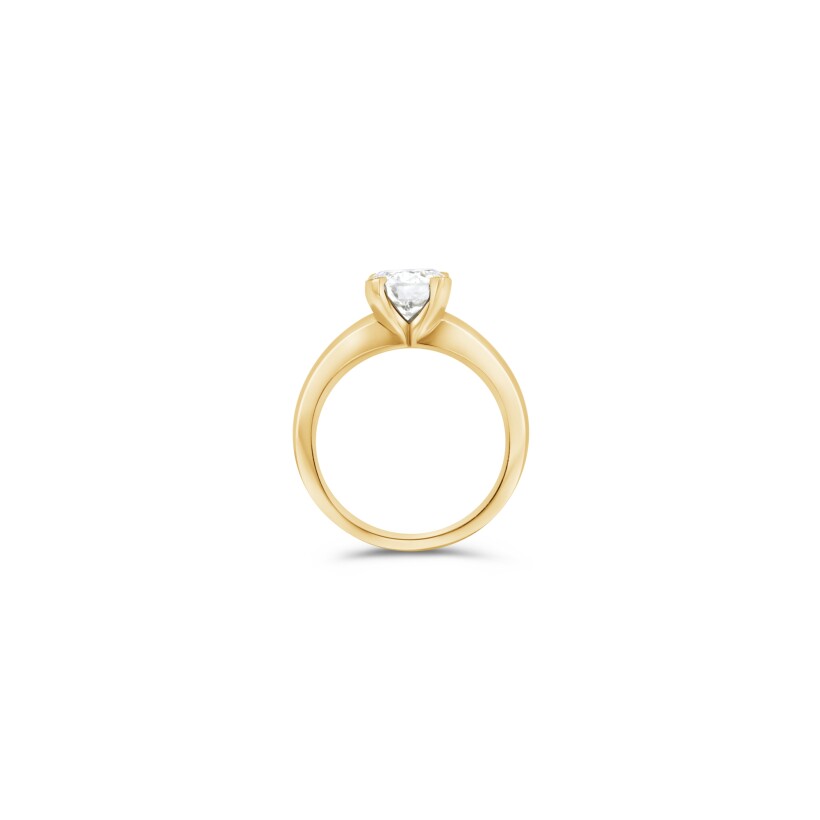 Bague d'occasion en or jaune et diamants