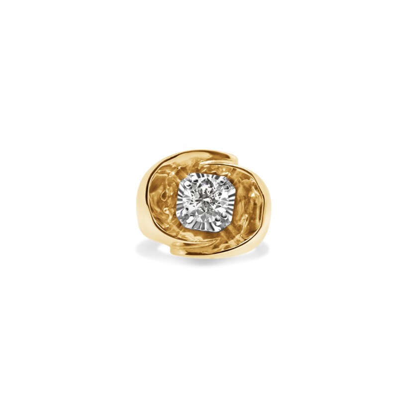 Bague d'occasion en or jaune et diamant