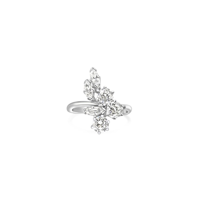 Bague d'occasion en or blanc et diamants