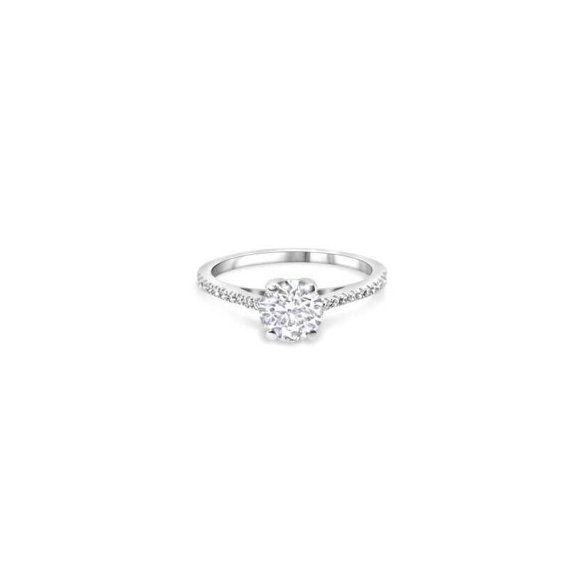 Bague d'occasion en or blanc et diamants