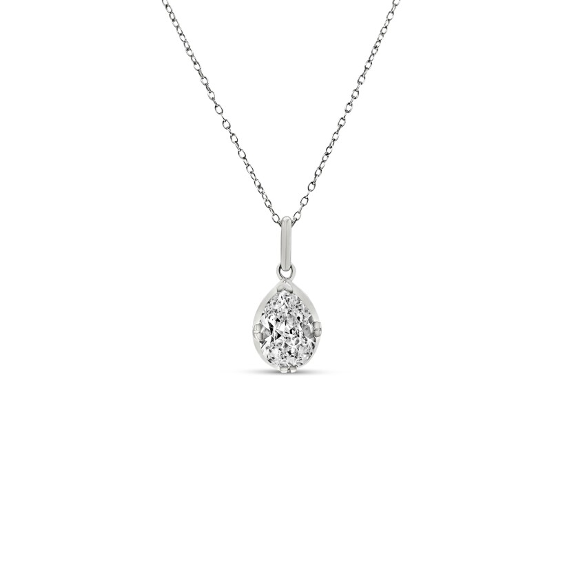 Pendentif d'occasion en or blanc et diamant