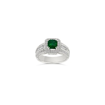 Bague Vaneste en or blanc émeraude et diamants