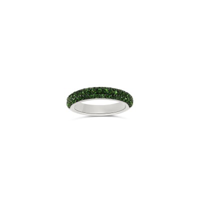Bague Vaneste en or blanc et pavage tsavorite