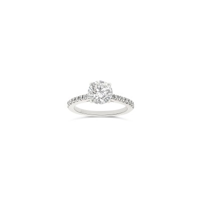 Bague d'occasion en or blanc et diamants