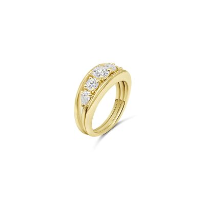 Bague Jardin secret or jaune et diamant 0,50 ct