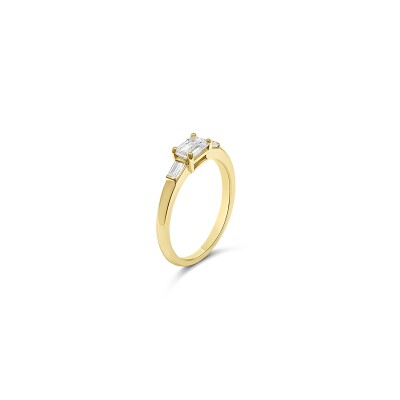 Bague Loulou or rose et diamant 0.50 ct
