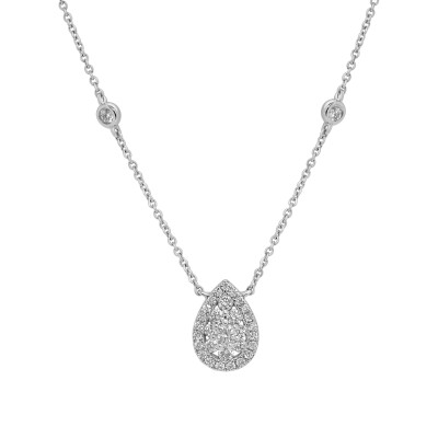 Collier Mirage or blanc et diamants