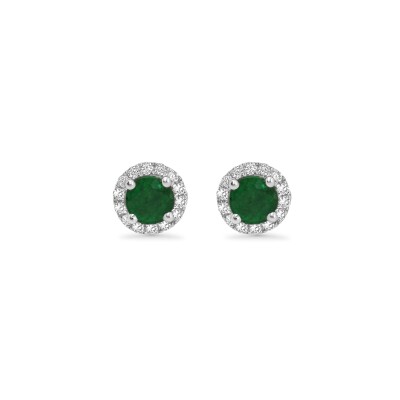Boucles d'oreilles Opium émeraude