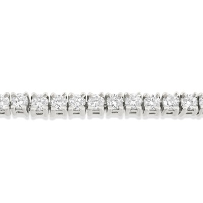 Bracelet Rivière or blanc et diamants 2,88 carats