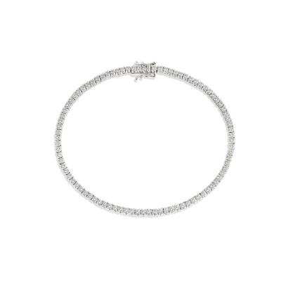 Bracelet Rivière or blanc et diamants 2,88 carats