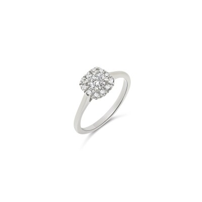 Solitaire Morphée or blanc et diamant 0,30 carat