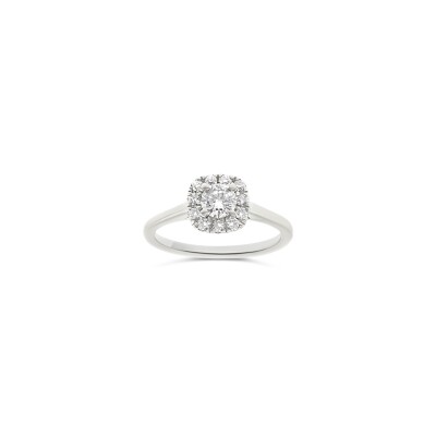 Solitaire Morphée or blanc et diamant 0,30 carat