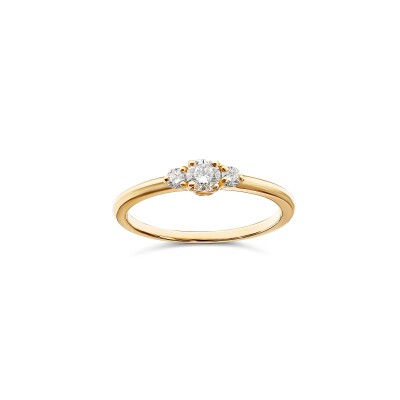 Bague Baby Brune or rose et diamant 0,16 carat
