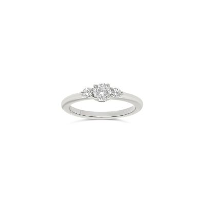 Bague Brune or blanc et diamant 0,27 carat