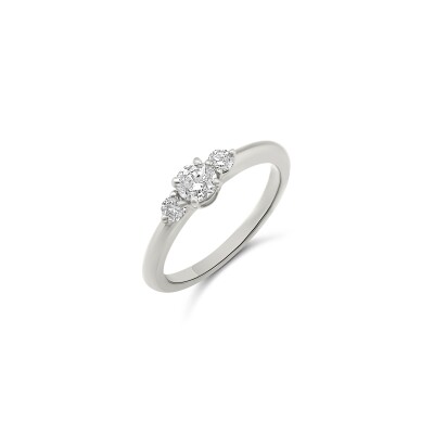 Bague Brune or blanc et diamant 0,27 carat