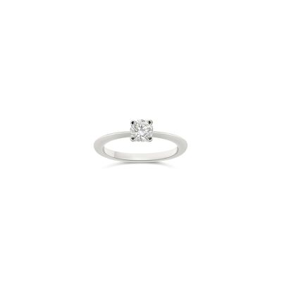 Solitaire Flirt or blanc et diamant 0,40 carat