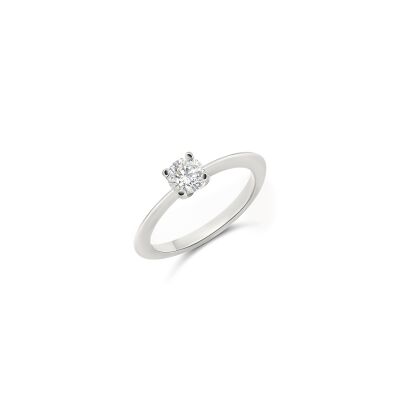 Solitaire Flirt or blanc et diamant 0,40 carat