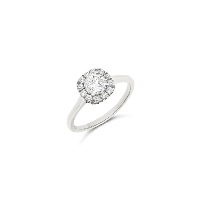 Solitaire Morphée or blanc et diamant 0,60 carat