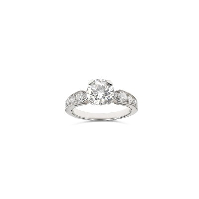 Solitaire Suzanne or blanc et diamant 1,51 carat