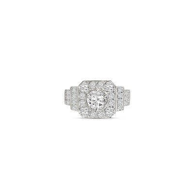 Bague Trocadéro platine et diamant 0,84 carat