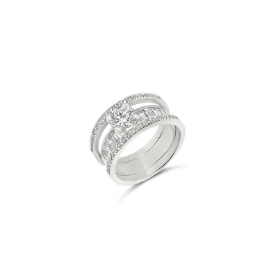 Bague Funambule or blanc et diamant 1,06 carat