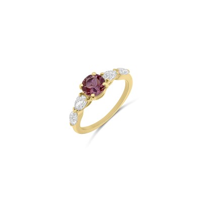 Bague Mademoiselle Sort or rose et tourmaline rose