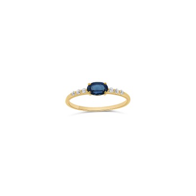 Bague Baby Be Loved or rose et topaze blue london