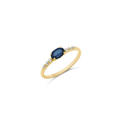 Bague Baby Be Loved or rose et topaze blue london