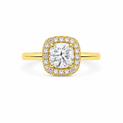 Bague Morphée or jaune et diamant 0,45 carat