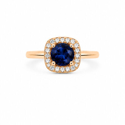 Bague Morphée or rose et saphir
