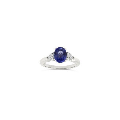 Bague Venus or blanc et saphir
