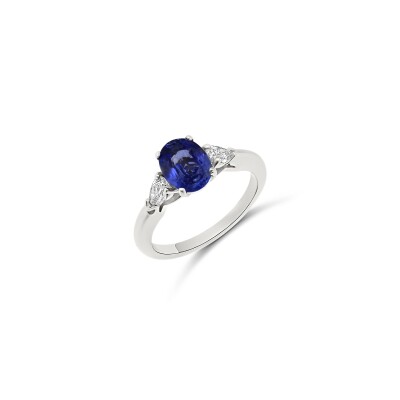Bague Venus or blanc et saphir