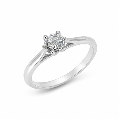 Solitaire Altesse or blanc et diamant 1,05 carats
