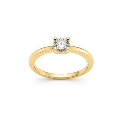 Solitaire Flirt or jaune et diamant 0,51 carat