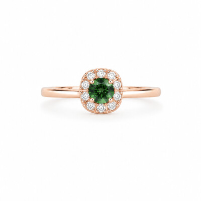 Bague Morphée or rose et tourmaline