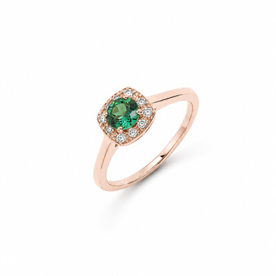 Bague Morphée or rose et tourmaline