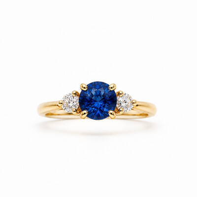 Bague Olympe or jaune et saphir