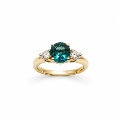 Bague Olympe or jaune et tourmaline lagoon