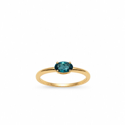 Bague Velvet or rose et tourmaline